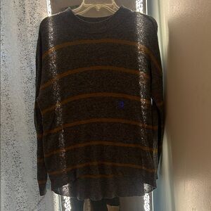 Gray and Brown Striped women’s Sweater